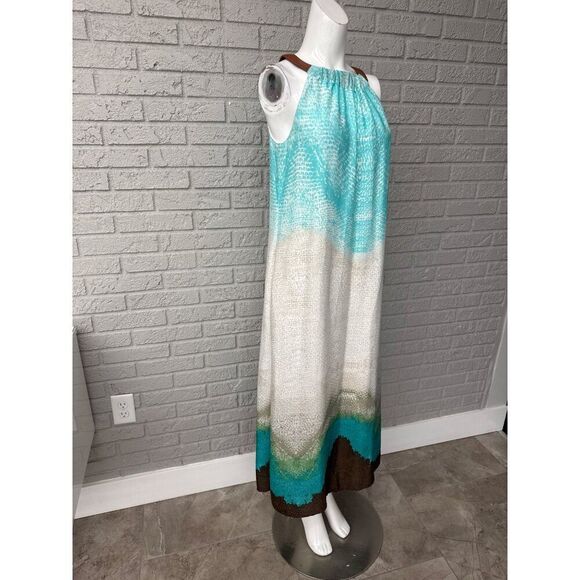 Chico’s Women Bahama Breeze Ombré Faux Leather Maxi Dress Size 0 (4) - Picture 4 of 14